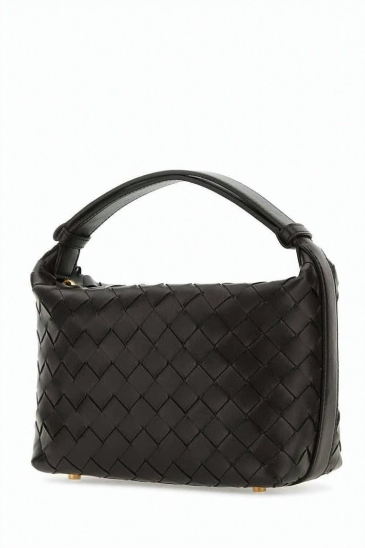 Bottega Veneta Mini Wallis Tote Bag With Distinctive Woven Texture