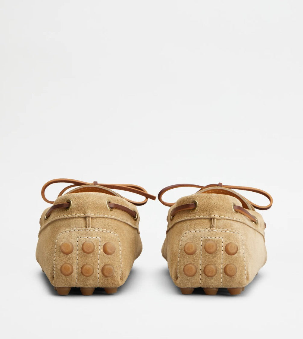 Tod's Beige Suede Driving Moccasins