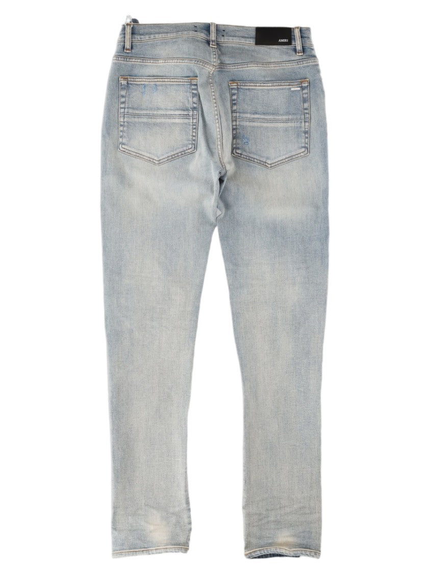 Amiri Light-Wash Distressed Slim Fit Cotton Jeans