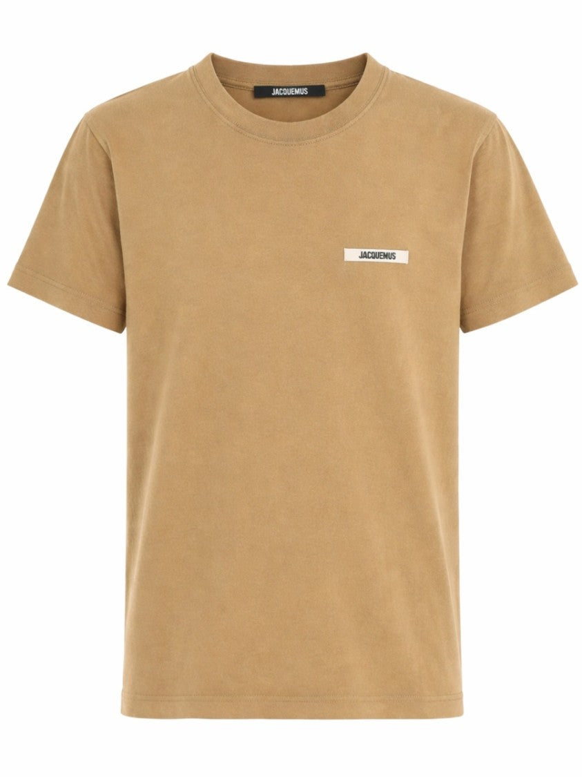 Jacquemus Beige Label Chest Minimalist T-Shirt