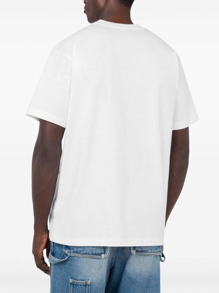 Moschino Bold Slogan Print Cotton Jersey T-Shirt