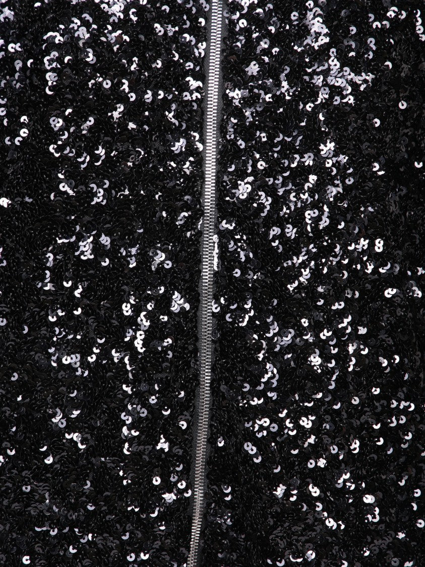 Herno Sequin-Embellished Bomber Jacket With Ribbed Details