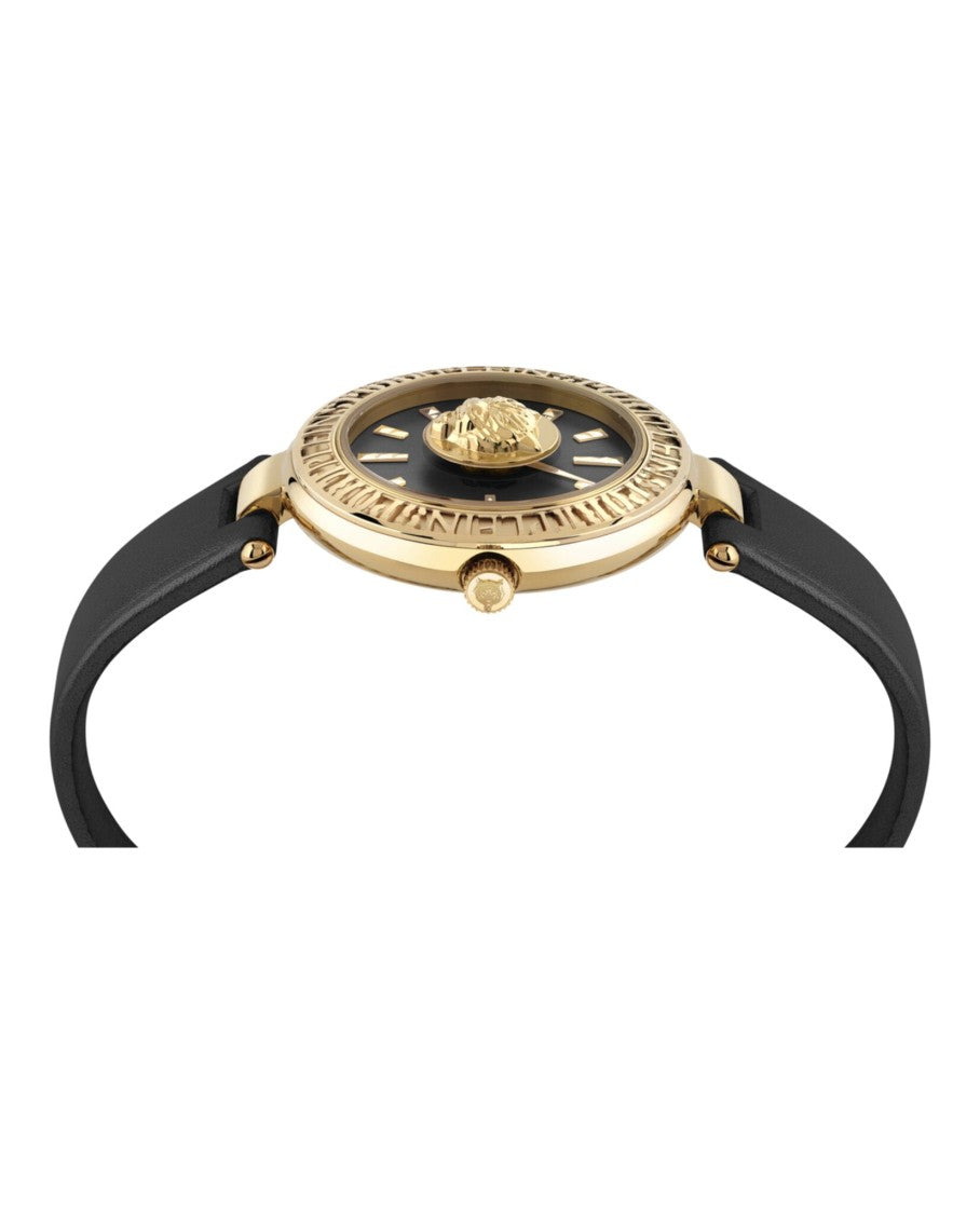 Plein Sport Opium Leather Strap Watch With Gold Case