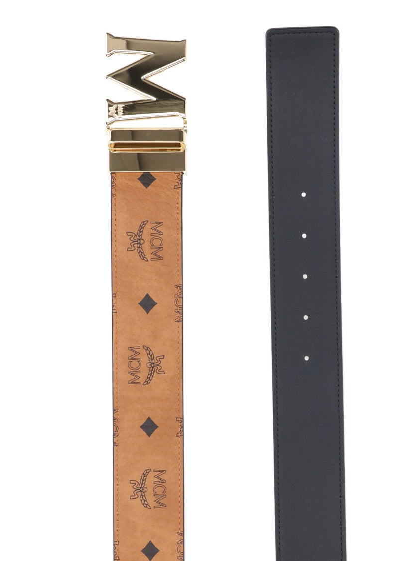 Mcm Claus Reversible Belt – Brown/Black