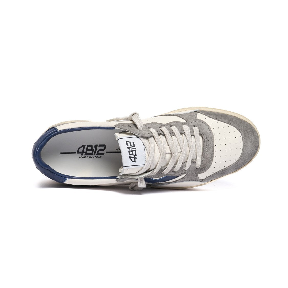 4B12 Minimalist Low-Top Sneakers Leather Suede Panelling