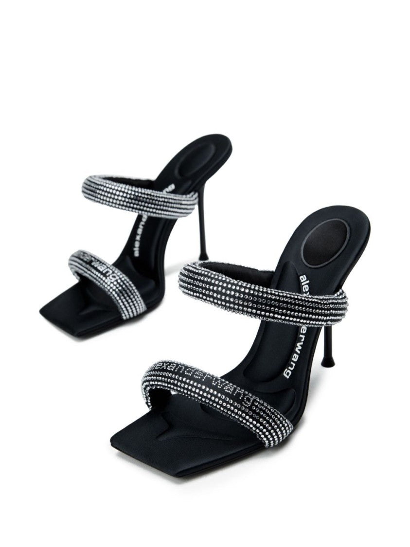 Alexander Wang Crystal Hotfix Julie Tubular Sandals