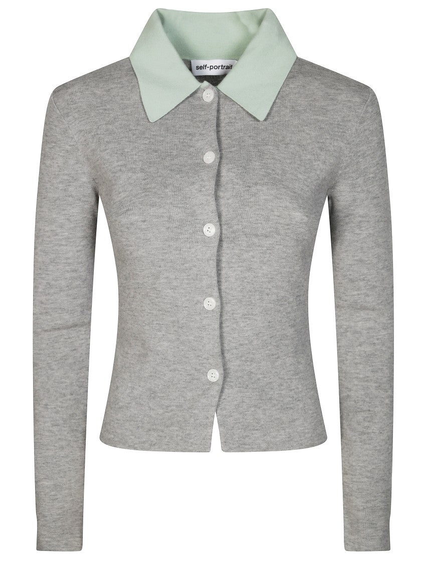 Self-Portrait Merino Wool Cardigan