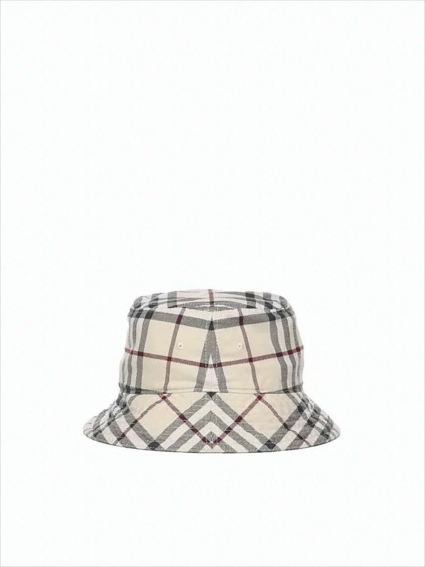 Burberry Checked Cotton Bucket Hat