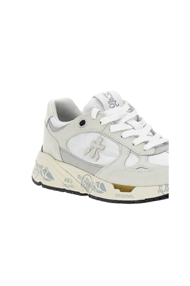 Premiata Suede Leather-Insert Sneakers With Vintage-Inspired Sole