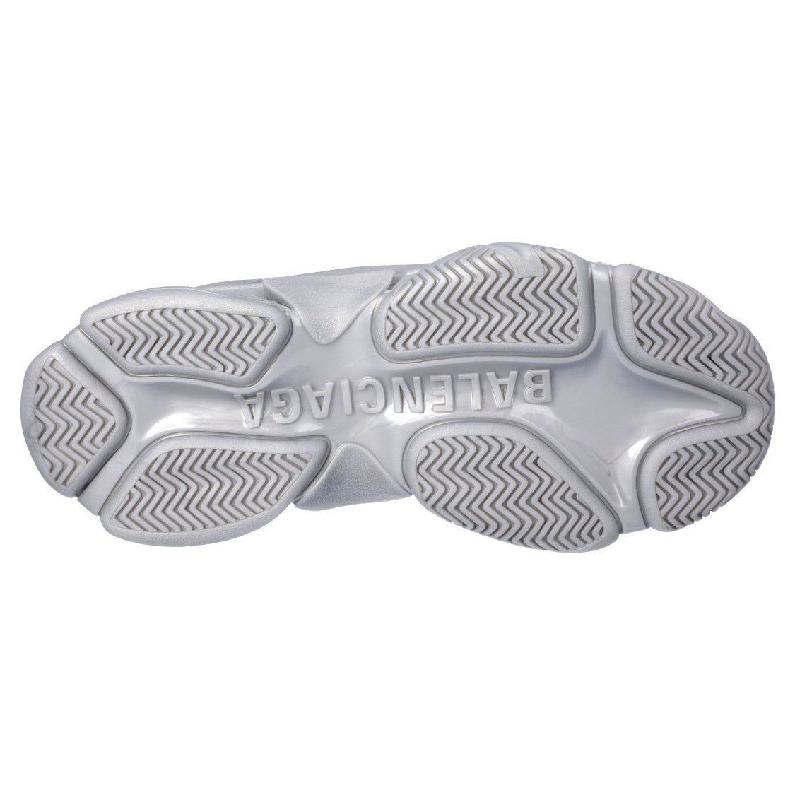 Balenciaga Silver Metallic' Triple S Sneaker
