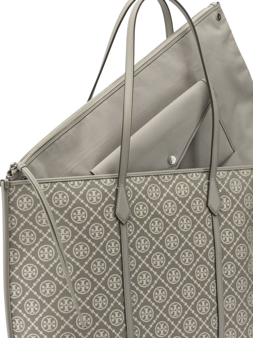 Tory Burch Spacious Grey Shoulder Bag