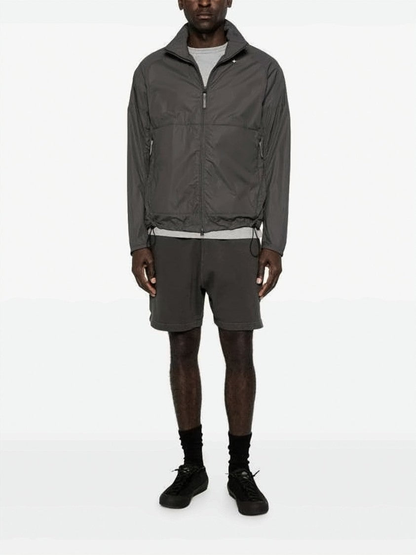 Stone Island High-Collar Casual Jacket With Zippered Pockets