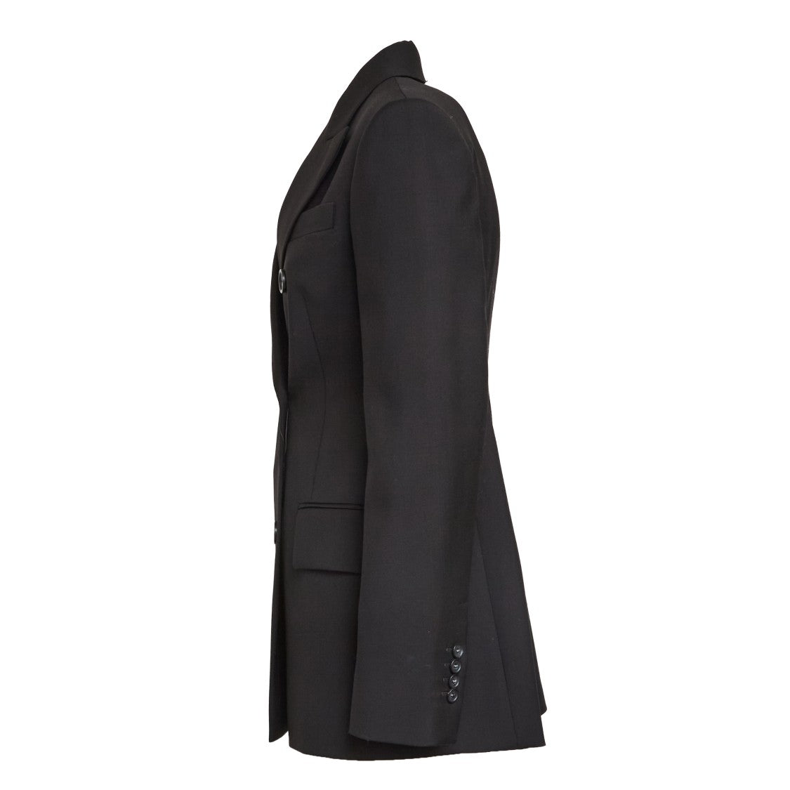 Sportmax Fitted Tailored Blazer In Natural Stretch Wool