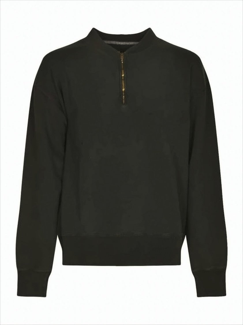 Maison Margiela Half-Zip Long-Sleeve Pullover With Minimalist Design