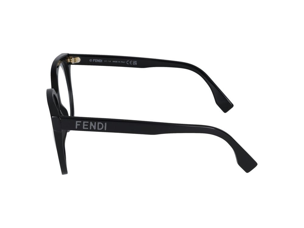 Maison Fendi Black Oversized Square Eyeglasses