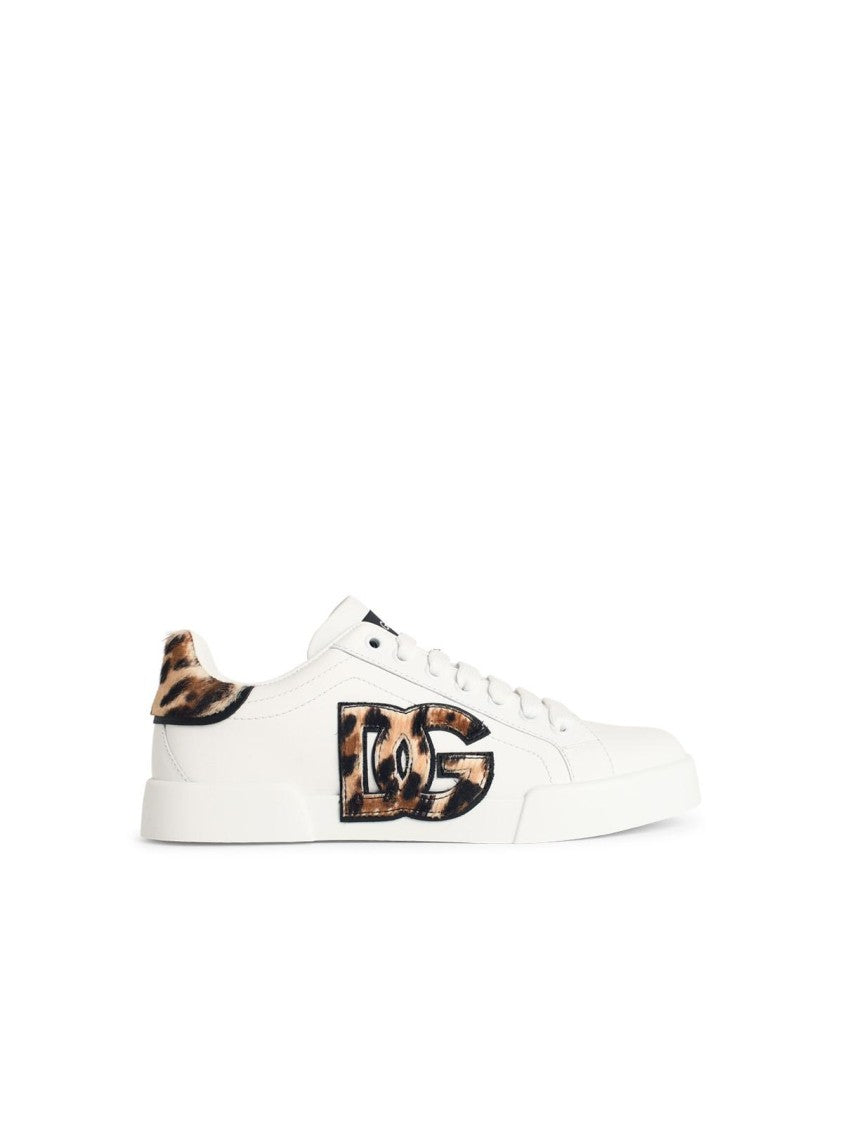 Dolce & Gabbana Portofino' White Leather Sneakers