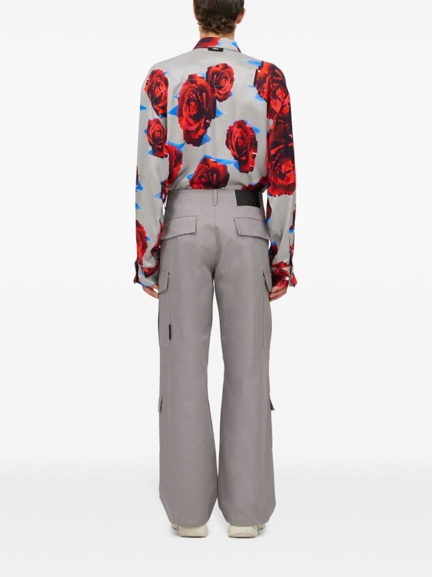 Msgm Grey Cargo Trousers