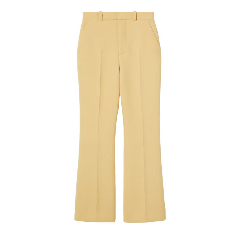 Gucci Yellow Wool Trousers