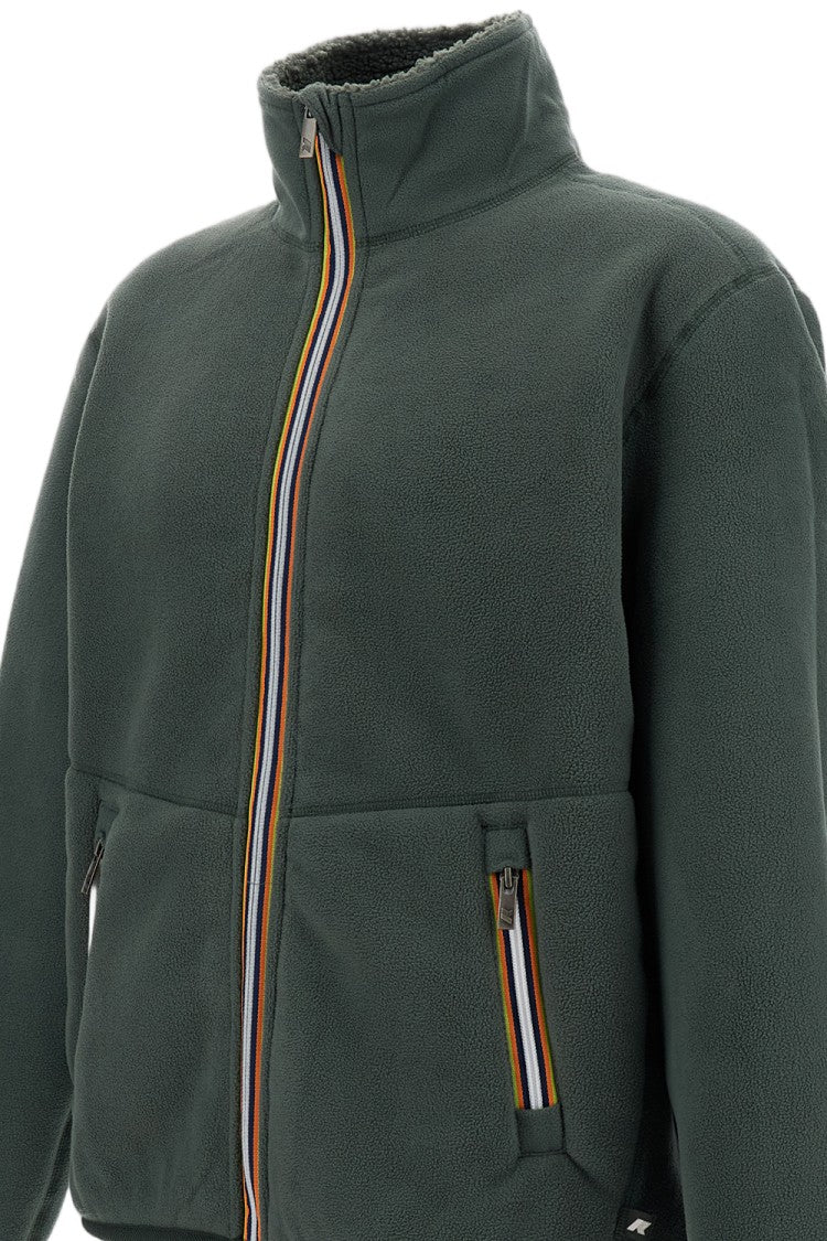 K-Way Green Pascal Sherpa Polar Reversible Fleece Jacket