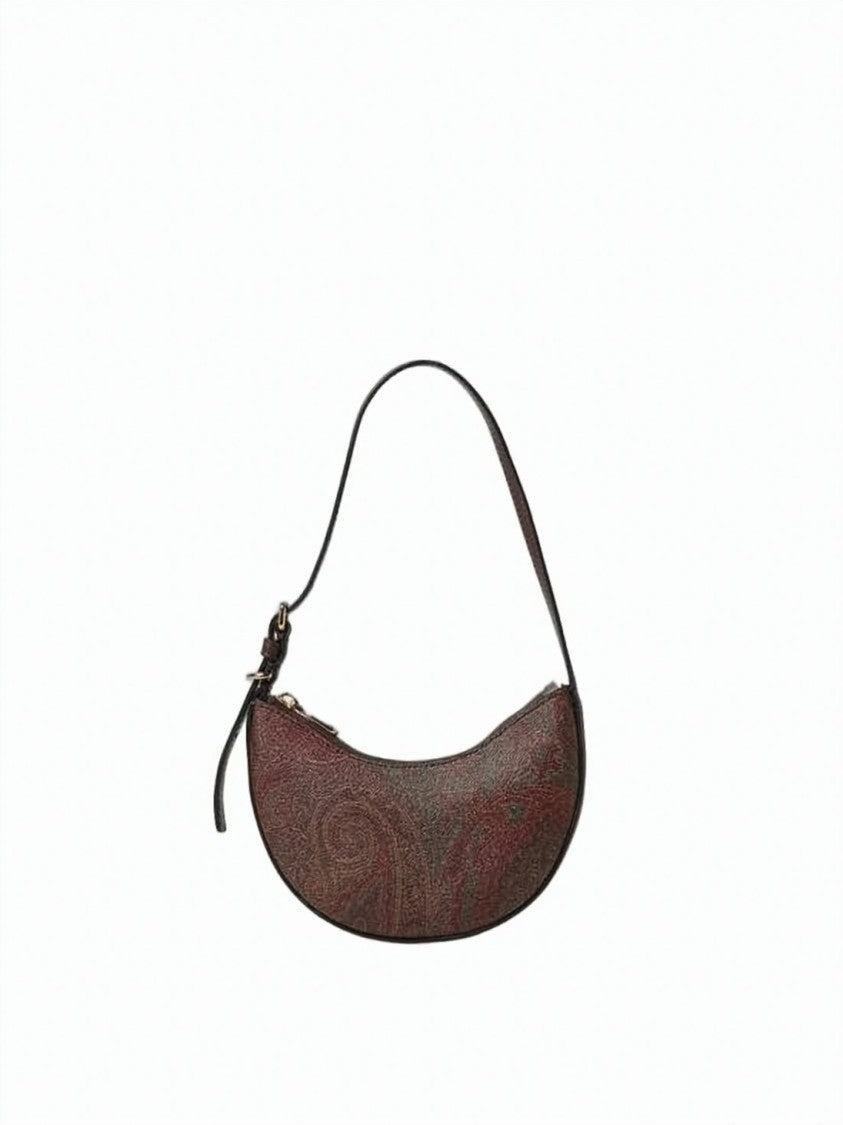 Etro Crescent Structured Shoulder Bag With Paisley Pattern