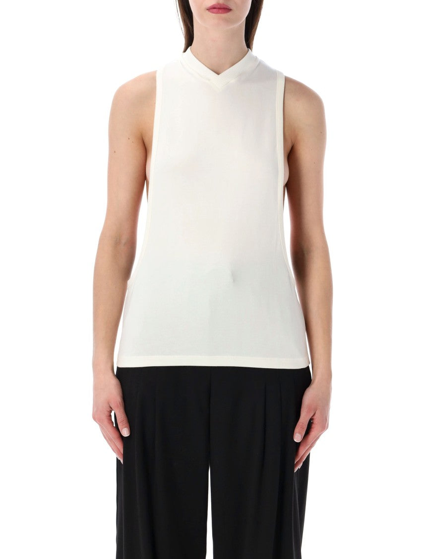 Versace Cotton Stretch Scoop Cutout Body Top