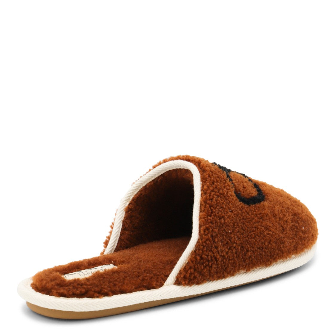 Valentino Garavani Brown Slip-On Flats With V Logo Detail