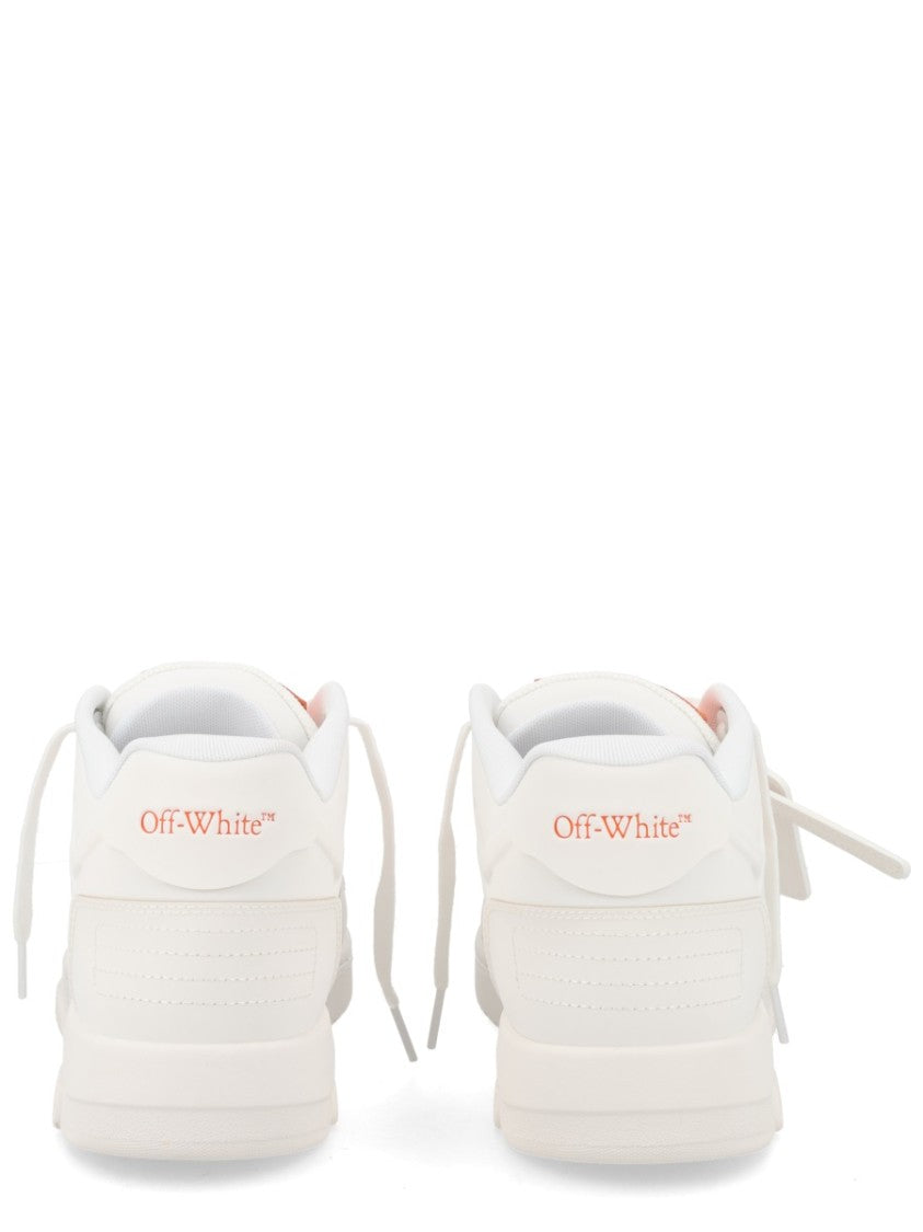 Off-White White Out Of Office Orange Accents Sneakers