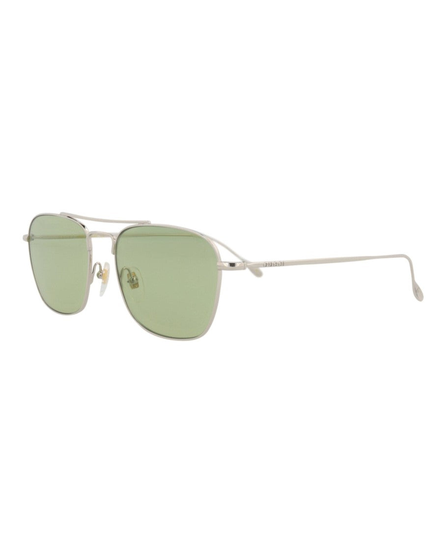 Gucci Square-Frame Metal Sunglasses