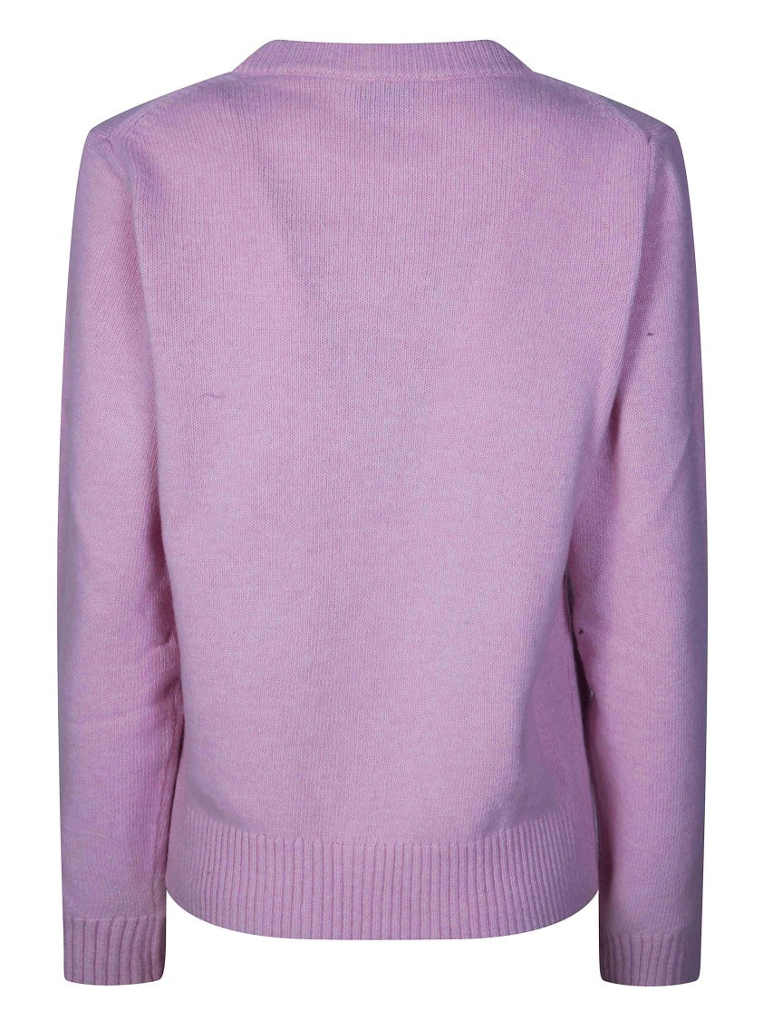 Ganni Playful Crab Graphic Wool-Blend Sweater