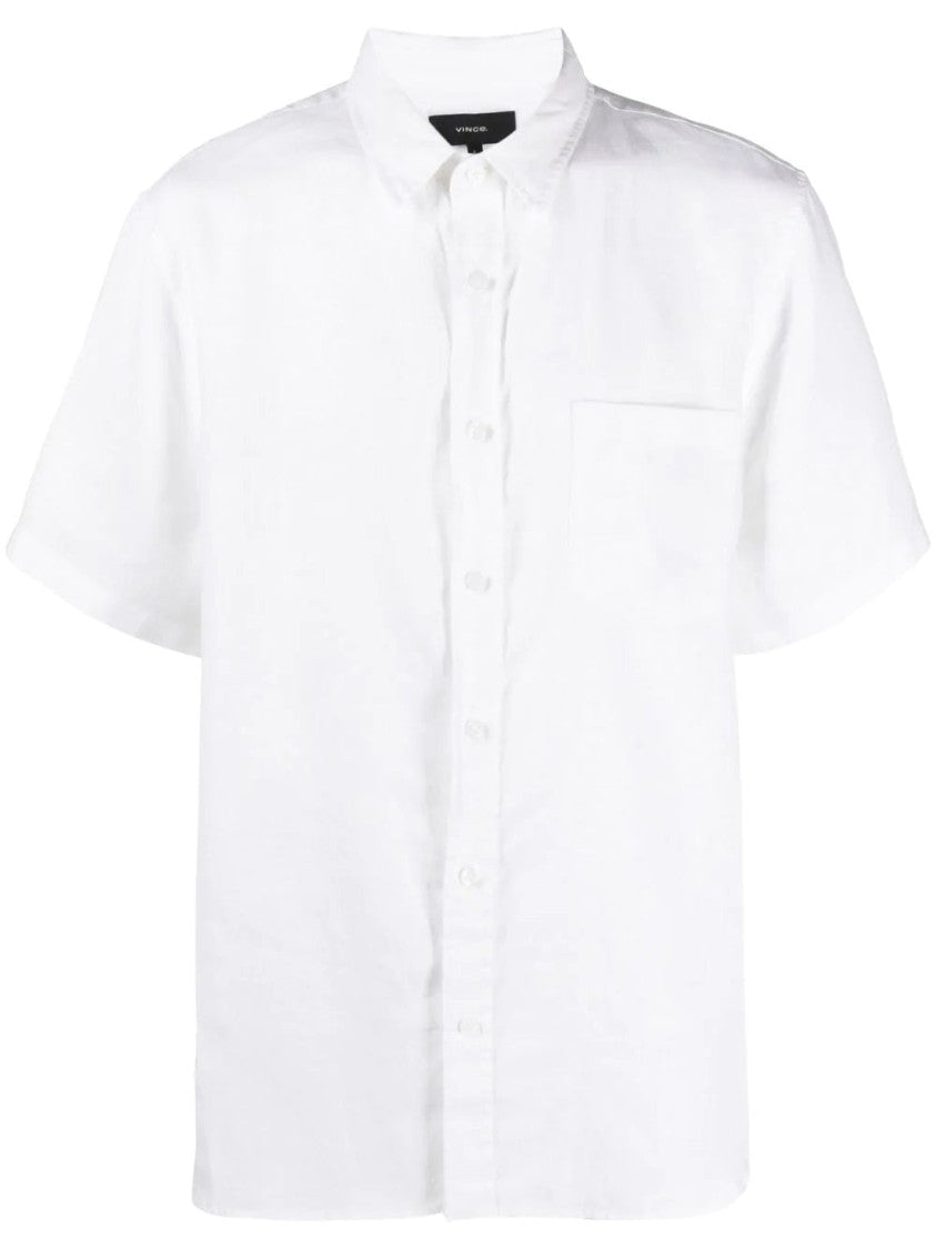 Vince Short Sleeve Linen Shirt