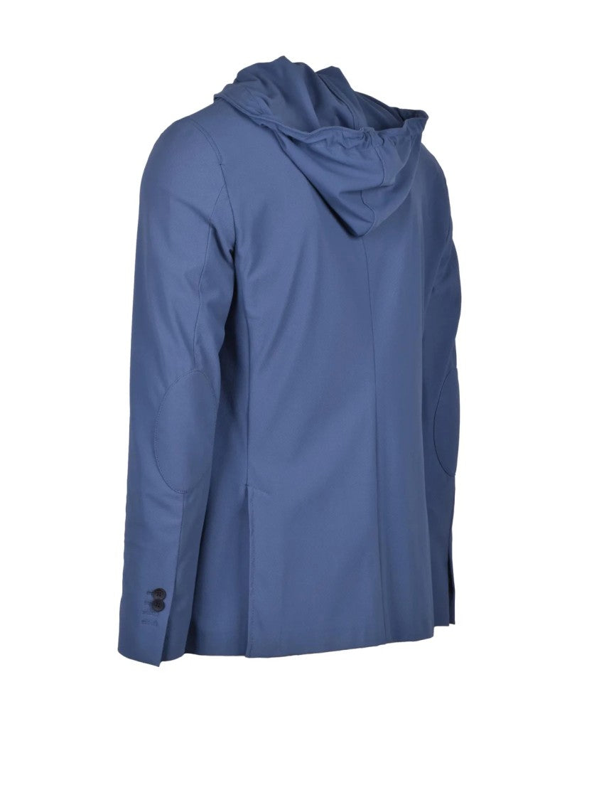 Lebole Blue Polyamide Elastane Stretch Jacket