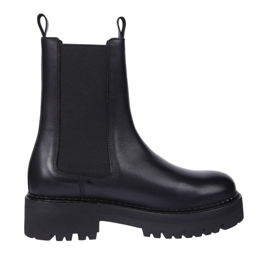 Tommy Jeans Black Urban Leather Slip-On Chelsea Boots