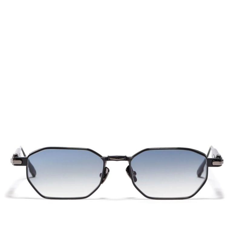 John Dalia Axel Geometric Frame Sunglasses With Gradient Blue Tint