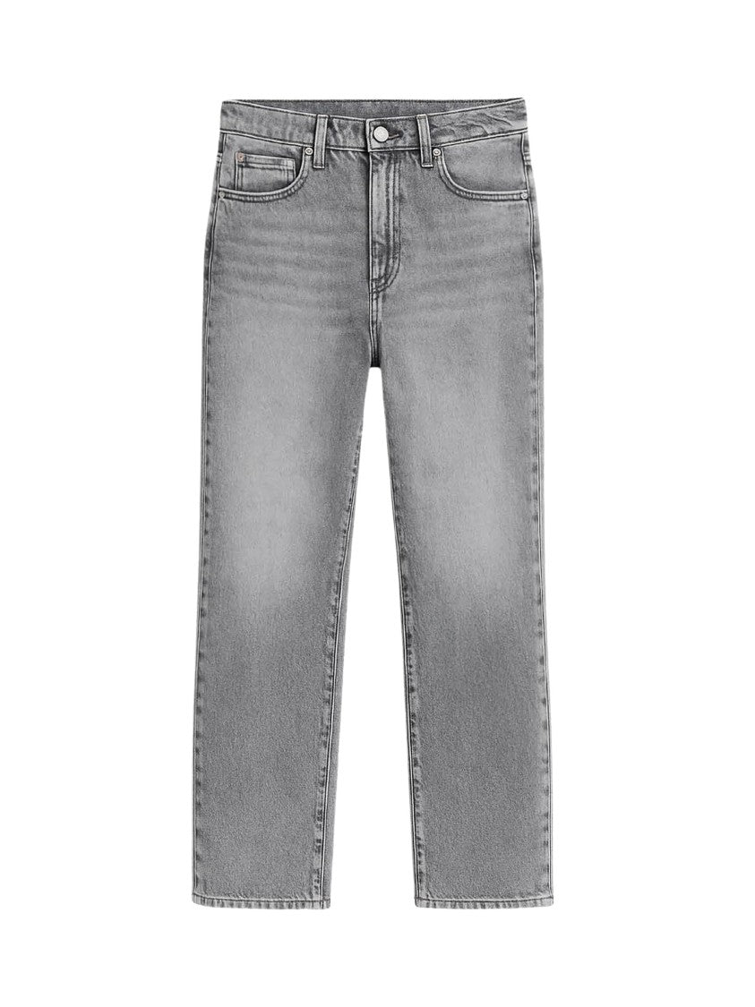The Frankie Shop Gray Cotton Denim Straight Leg Jeans
