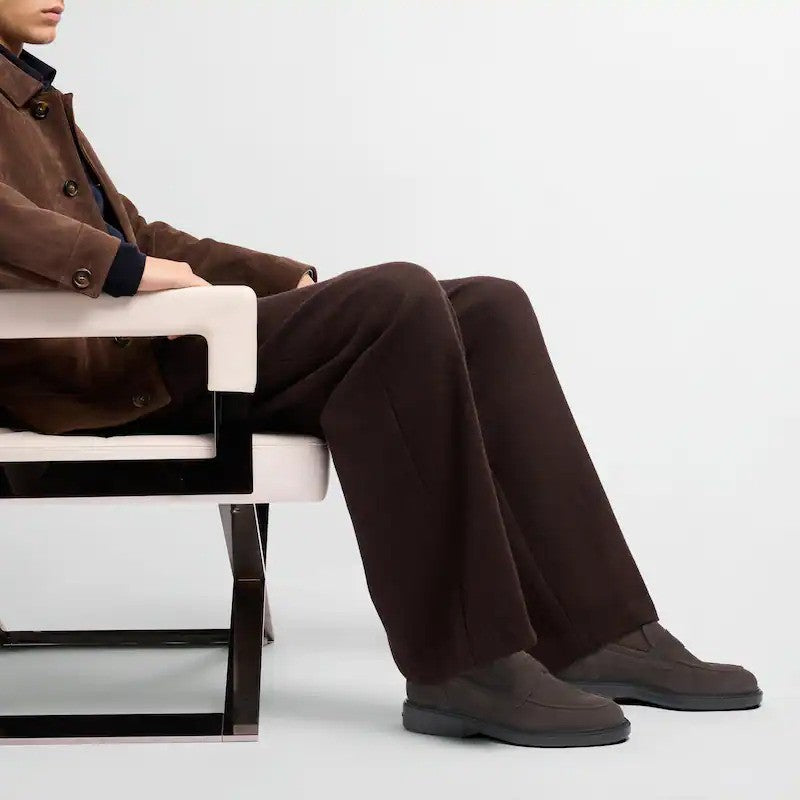 Hogan Brown Suede Penny Loafers
