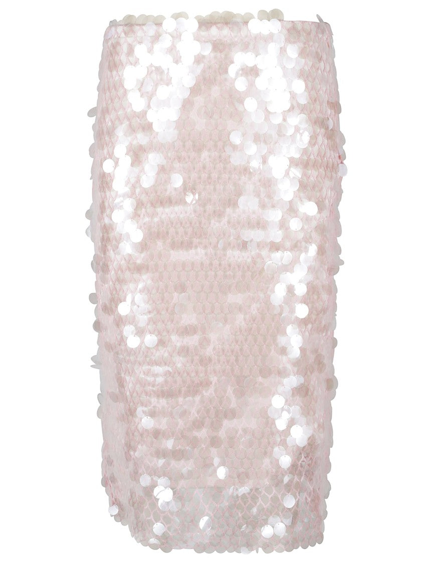 Tory Burch Sequin Mesh Ribbed Skirt