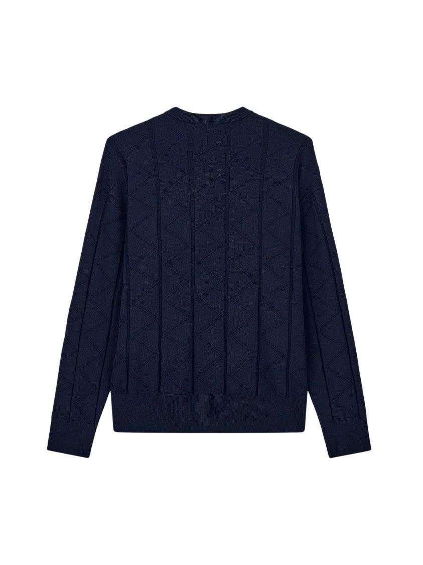 Giorgio Armani Chevron Pattern Regular-Fit Virgin Wool Sweater