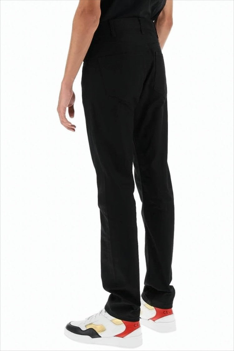 Celine Slim-Fit Black Denim Pants With Classic Five-Pocket Design
