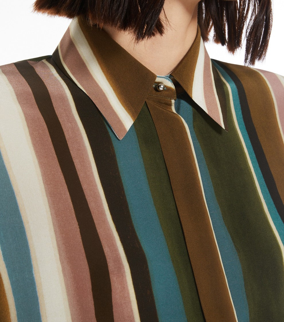 Max Mara Relaxed Fit Striped Long-Sleeved Shirt