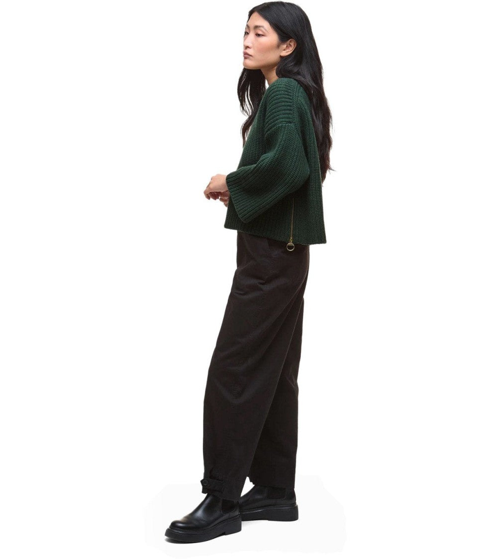 Barbour Lilian Green Crewneck Sweater