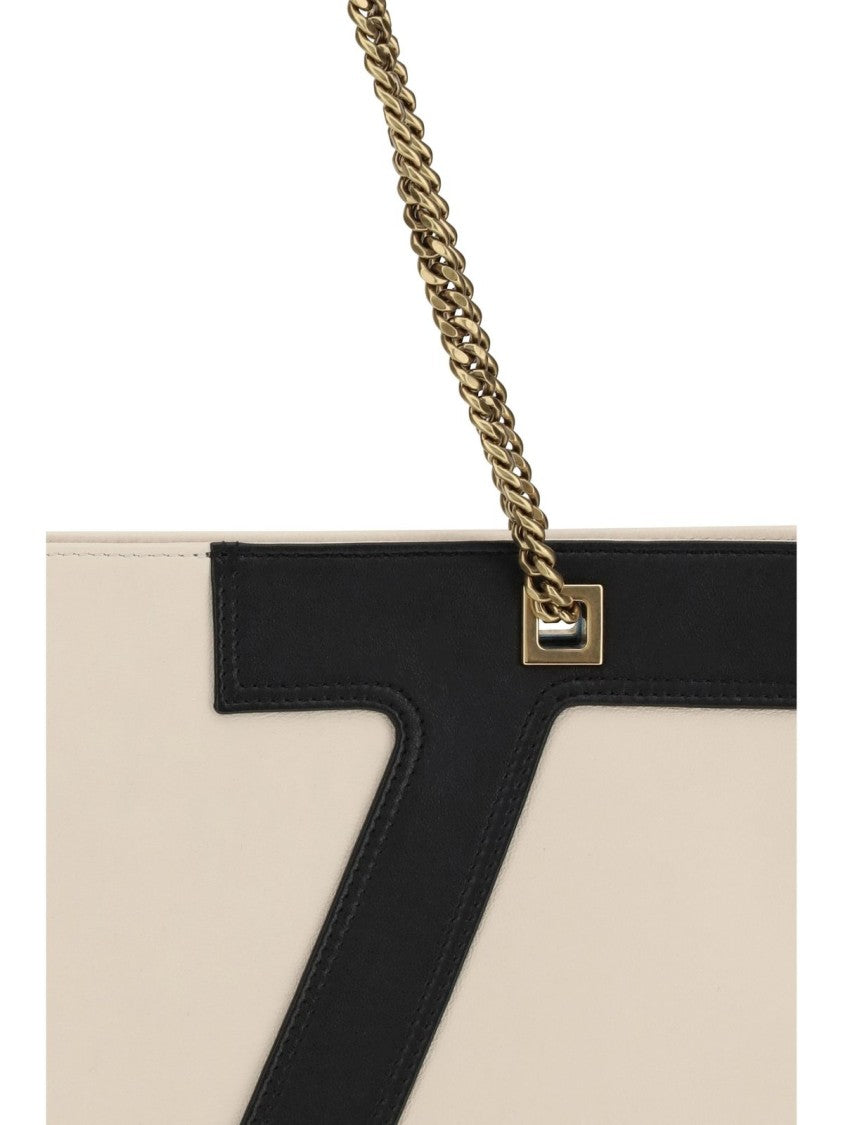 Valentino Garavani Rectangular Nappa Leather Shoulder Bag With Bold Logo