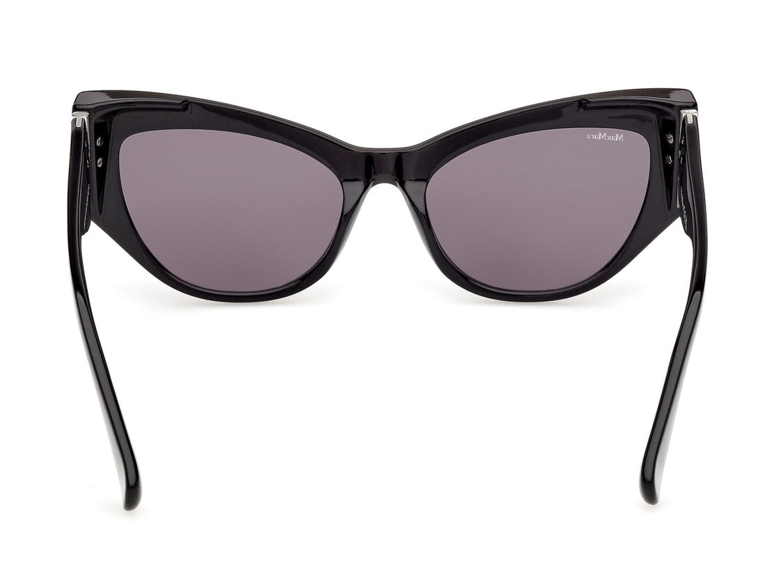 Max Mara Glossy Black Mm0192 Cat-Eye Acetate Sunglasses