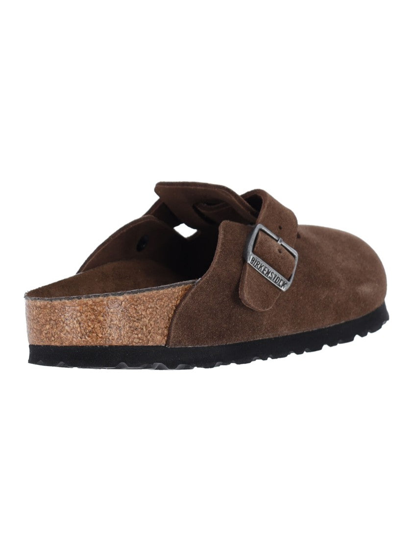 Birkenstock Slip-On Mules With Metal Buckle Detail And Eva Sole