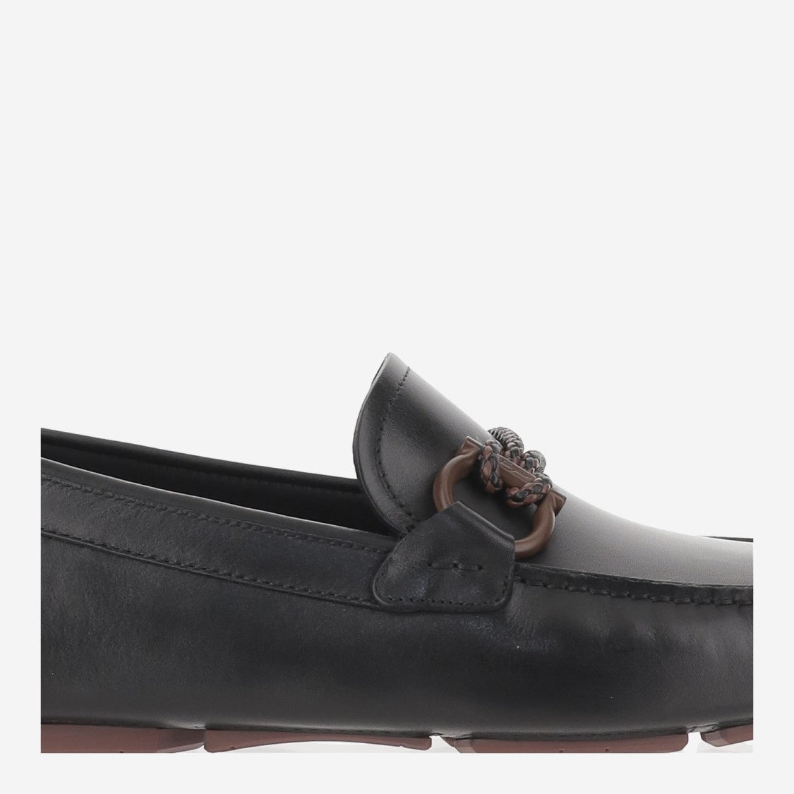 Salvatore Ferragamo Gancini Ornamented Driver Loafers