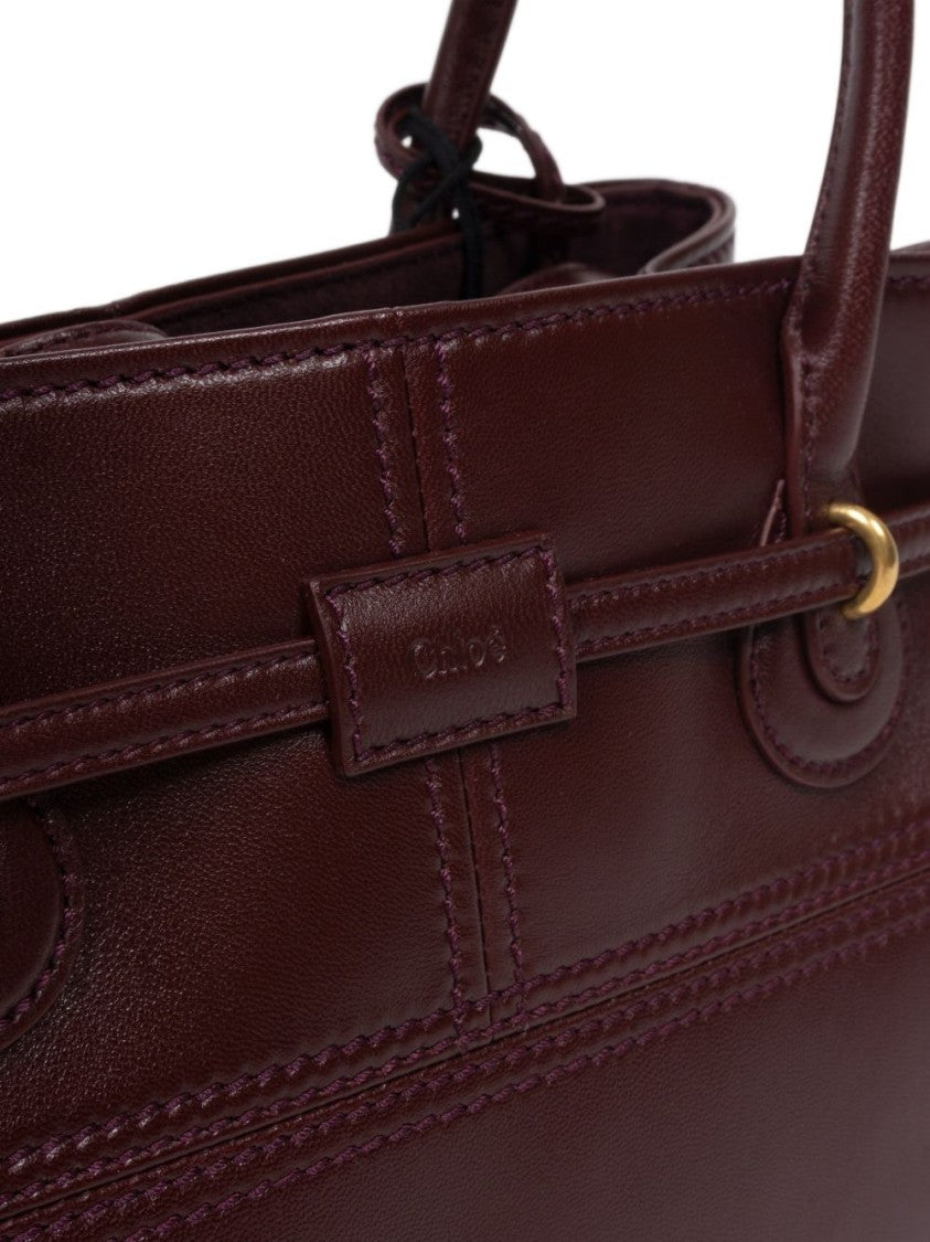 Chloé Rectangular Lambskin Gold Hardware Handbag