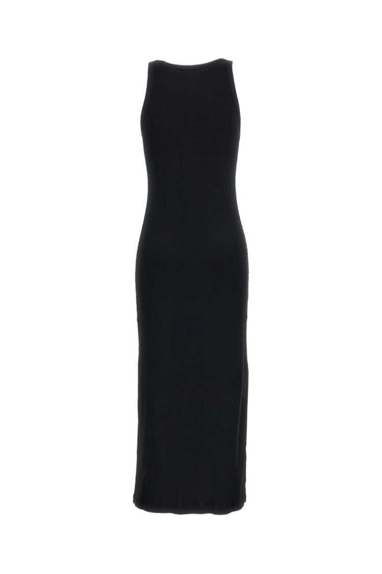 Maison Kitsuné Ribbed Cotton Midi Dress