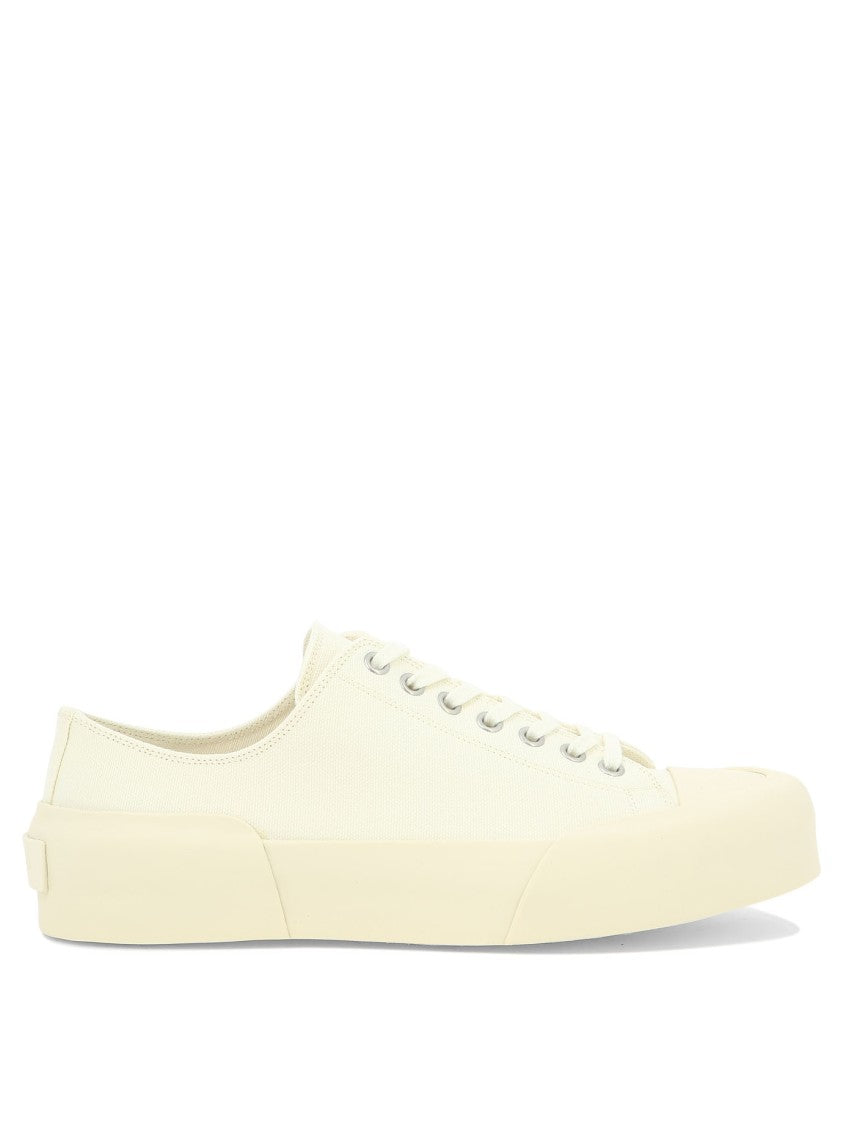Jil Sander White Sneakers With Breathable Cotton Upper