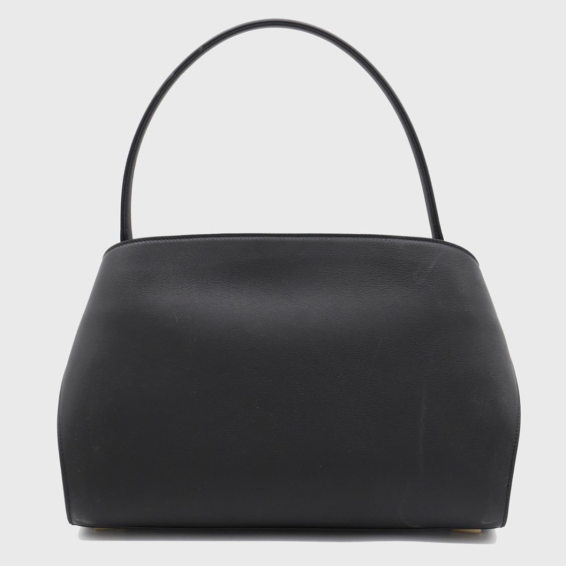 Ferragamo Structured Handbag With Gold-Tone Clasp Details