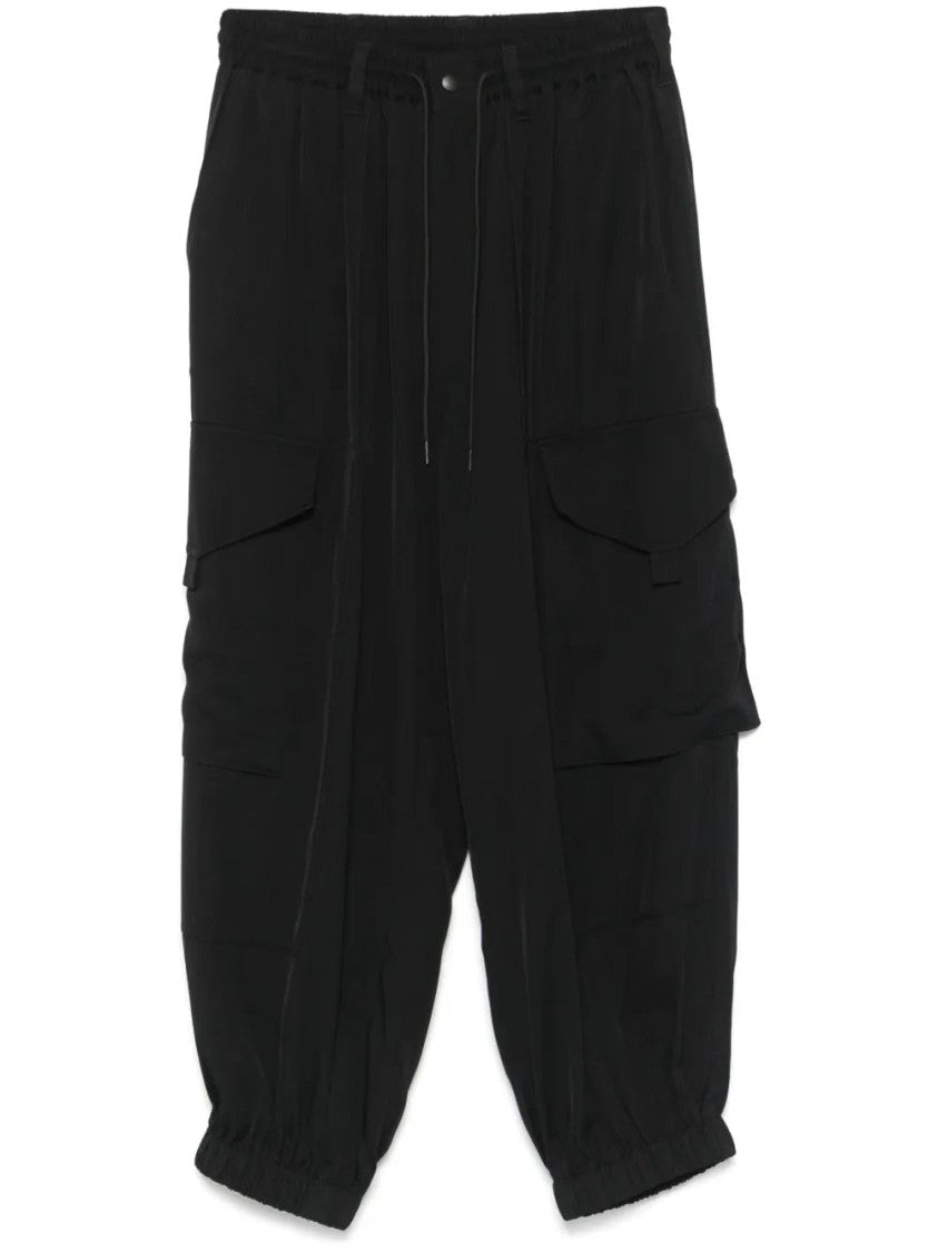 Y-3 Black Twill Cargo Pants