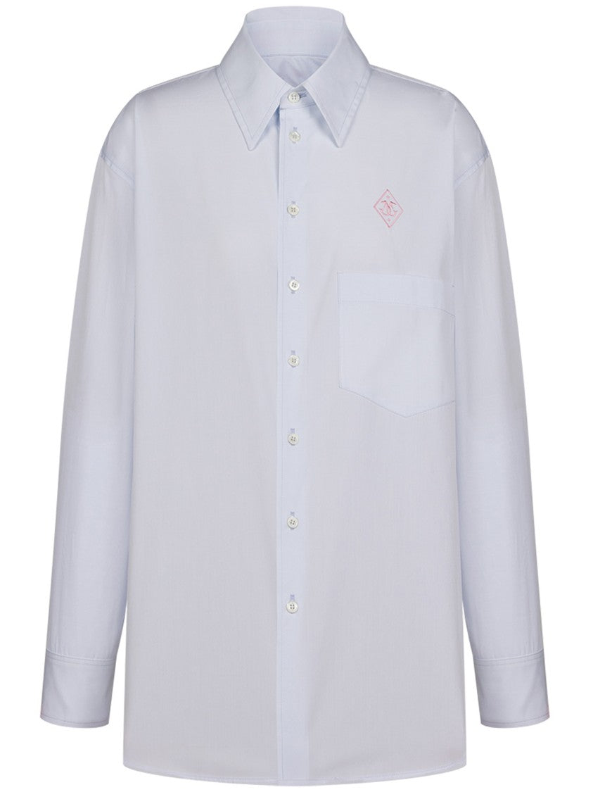 Seafarer Blue Kim Button-Up Cotton Shirt